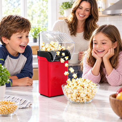 Kids watching popcorn pop