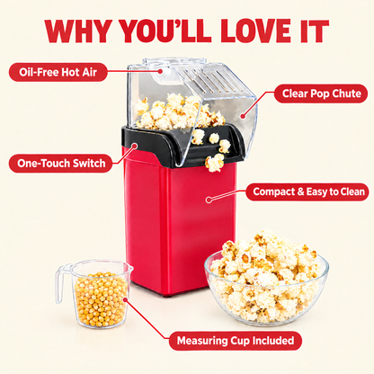 Popsie popcorn maker features